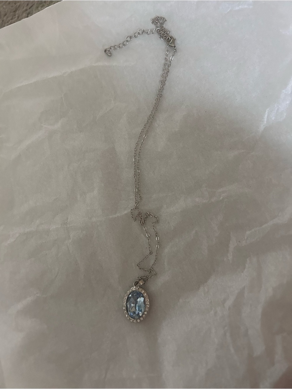 Blue titanic necklace